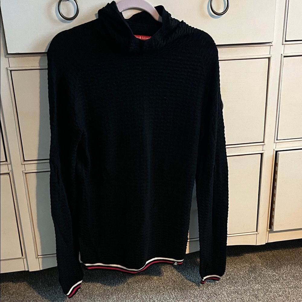 Women’s Black Merino Wool Performance Hooded Sweater